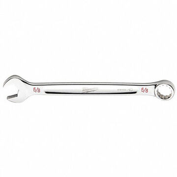 Wrench Corrosion-resistant Combination, Vanadium Steel, 5/8 In Size, Standard, 12-point, 15 Deg Offset, 15 Deg Head, 8-1/4 In Oal
