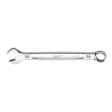 Combination Wrench, 3/4 in Opening, Vanadium Steel