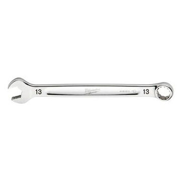 Wrench Corrosion-resistant Combination, Vanadium Steel, 13 Mm Size, Standard, 12-point, 15 Deg Offset, 15 Deg Head, 7 In Oal