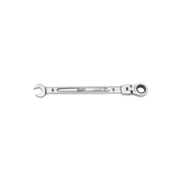 Wrench Ratcheting Combination, 9 Mm Opening, 155-31/32 Mm Lg, Vanadium Steel