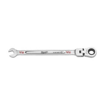 Ratcheting Combination Wrench, 9/32 in Opening, 5.57 in lg, Vanadium Steel