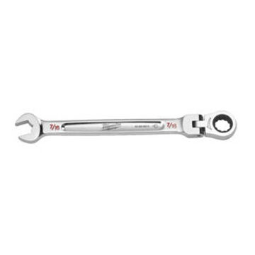 Ratcheting Combination Wrench, 7/16 in Opening, 6.75 in lg, Vanadium Steel