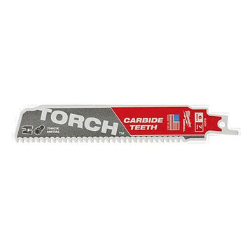 Blade Reciprocating Saw, Carbide Body Material, Carbide Cutting Edge Material, 7 Tpi, Rigid Teeth, 6 In X 1 In, 0.05 In Thk, 25/pack