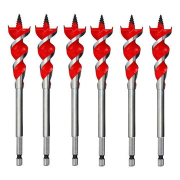 Wood Bit Set, 1/4 in Hex Shank