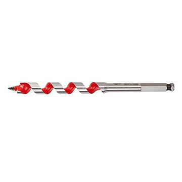 Auger Bit Hex Shank Drill Bit, 5/16 in Shank, 1/2 in Dia, 6-1/2 in lg, High Speed Steel