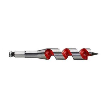 Bit Ship Auger, Hss Material, Right-hand Cut, 7/16 In Hex Shank, 3 In Flute Lg, 1 Twist Flute, 6 In Oal