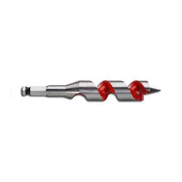Bit Ship Auger Hex Shank Drill, 7/16 In Shank, 15/16 In Dia, 6 In Lg, Alloy Steel