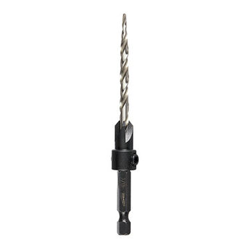 Drill Bit Countersink, 1/4 In Quick-change Hex Shank, Right-hand, 1.77 In Lg Flute, 4.38 In Oal