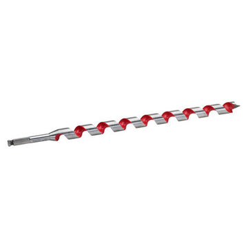 Bit Ship Auger, Alloy Steel Material, Right-hand Cut, 7/16 In Hex Shank, 15 In Flute Lg, 1 Wide Flute, 18 In Oal