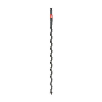 Bit Lineman's Impact Auger, Steel Material, Ptfe Coated Finish, Right-hand Cut Direction, 5/8 In Hex Shank, 15 In Flute Lg, 1 Wide Flute, 18 In Lg