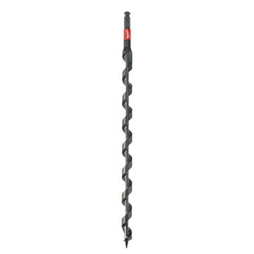 Bit Lineman's Utility Auger, Alloy Steel Material, Wide Flute, 15 In Flute, 11/16 In Hex Shank, 11/16 In Dia, 18 In Oal