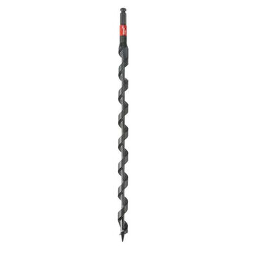 Bit Lineman's Utility Auger, Alloy Steel Material, Wide Flute, 15 In Flute, 7/16 In Hex Shank, 15/19 In Dia, 18 In Oal