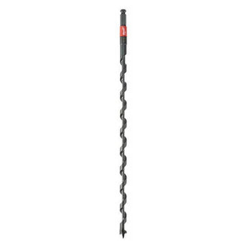 Drill Bit Lineman's Impact Auger Hex Shank, 7/16 In Shank, 9/16 In Dia, 24 In Lg, Steel