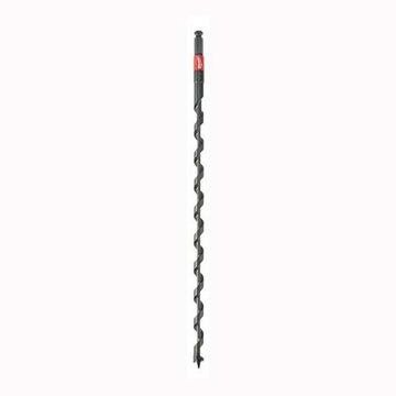 Bit Lineman's Impact Auger, Steel Material, Ptfe Coated Finish, Right-hand Cut Direction, 5/8 In Hex Shank, 21 In Flute Lg, 1 Wide Flute, 24 In Lg