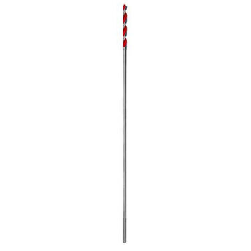 Bit Extra Length Heavy-duty Bellhanger, Hss, 1/4 In Dia, 3-flat/round, 1/4 In Shank, 24 In Oal