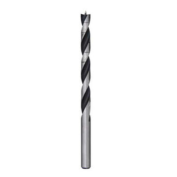 Extra Long Wood Drill Bit, HSS, 5 in lg Flute, 1/8 in Shank, Right-Hand