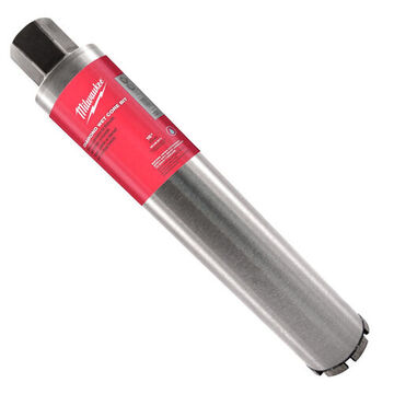 Drill Bit Wet Core, Cutting Edge Diamond Grit, 5 In Dia, 15 In Flute Lg, 15 In Cut Dp, 15 In Oal, Apply Material: Concrete, Mesh, Rebar