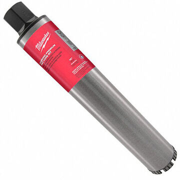 Drill Bit Wet Core, 3 In Dia, Cutting Edge Diamond Grit, 15 In Flute Lg, 15 In Cut Dp, 15 In Oal, Apply Material: Concrete, Steel