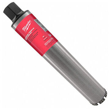 Drill Bit Wet Core, 4-1/2 In Dia, Cutting Edge Diamond Grit, 15 In Flute Lg, 15 In Cut Dp, 15 In Oal, Apply Material: Concrete, Steel