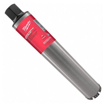 Premium Wet Core Bit, 10 in Dia x 15 in lg, 1-1/4in Shank, Diamond-Tipped