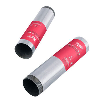 Extension Diamond Wet Core Bit, Steel, 12 In Lg, For 2 In Core Dia, 2 In Extension Shank Core Bit