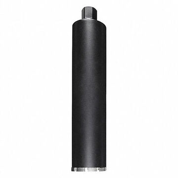 Drill Bit Wet Core, Cutting Edge Diamond Grit, 3 In Dia, 16 In Flute Lg, 16 In Cut Dp, 18-11/16 In Oal, Apply Material: Concrete, Rebar