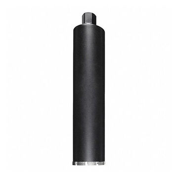 Drill Bit Wet Core, Cutting Edge Diamond Grit, 4-1/2 In Dia, 16 In Flute Lg, 16 In Cut Dp, 18-11/16 In Oal, Apply Material: Concrete, Rebar