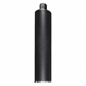 Drill Bit Wet Core, Cutting Edge Diamond Grit, 5 In Dia, 16 In Flute Lg, 16 In Cut Dp, 18-11/16 In Oal, Apply Material: Concrete, Rebar