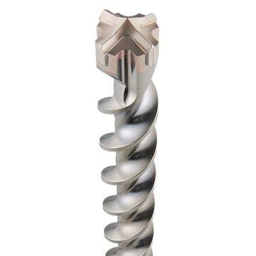 Drill Bit 4-cutter Rotary Hammer, 1-9/16 In Dia X 23 In Lg, 45/64 In Shank, Carbide Tip