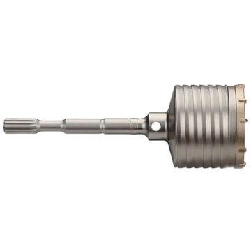 Core Bit 1-piece, 3-1/8 In Dia X 22 In Lg, 3-1/8 In Shank, Carbide, Spline Shank