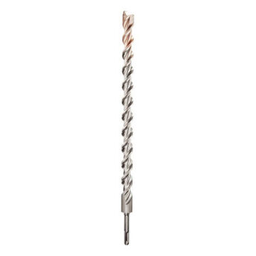 2-Cutter Rotary Hammer Drill Bit, 3/4 in Dia x 12 in lg, 25/64 in Shank, Carbide Tip