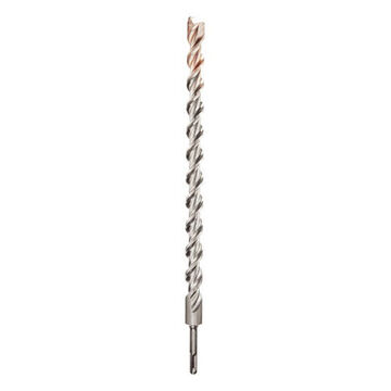 2-Cutter Rotary Hammer Drill Bit, 3/4 in Dia x 24 in lg, 25/64 in, Carbide Tip