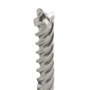 4-Cutter Rotary Hammer Drill Bit, 5/8 in Dia x 12 in lg, 13/32 in Shank, Carbide Tip