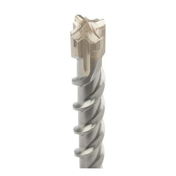 4-Cutter Rotary Hammer Drill Bit, 3/4 in Dia x 8 in lg, 13/32 in, Carbide Tip