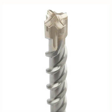 4-Cutter Rotary Hammer Drill Bit, 3/4 in Dia x 12 in lg, 13/32 in, Carbide Tip