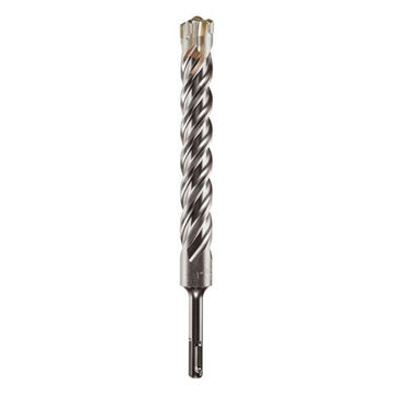 4-Cutter Rotary Hammer Drill Bit, 1 in Dia x 10 in lg, 13/32 in Shank, Carbide Tip