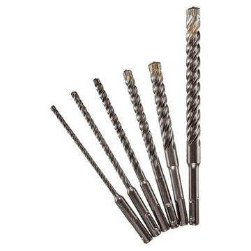 4-Cutter Rotary Hammer Drill Bit, 1-1/4 in Dia x 18 in lg, 13/32 in, Carbide Tip