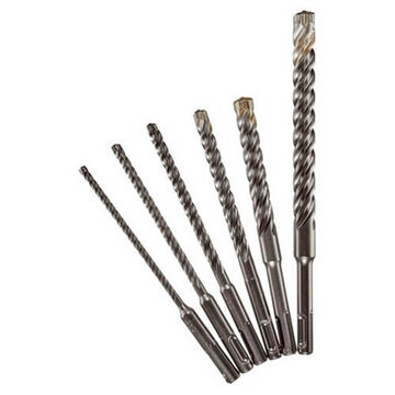 Foret pour marteau rotatif à 4 couteaux, 1-1/4 pouce de diamètre x 18 pouce lg, 13/32 pouce, pointe en carbure