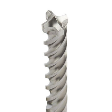 Drill Bit 4-cutter Rotary Hammer, 7/16 In Dia X 12 In Lg, 13/32 In Shank, Carbide Tip