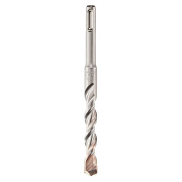 2-Cutter Rotary Hammer Drill Bit, 1/4 in Dia x 4-1/2 in lg, 1/4 in, Carbide Tip