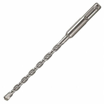 2-Cutter Rotary Hammer Drill Bit, 4 mm Dia x 160 mm lg, 3/8 in, Carbide Tip
