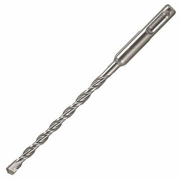 2-Cutter Rotary Hammer Drill Bit, 5.5 mm Dia x 160 mm lg, 3/8 in, Carbide Tip