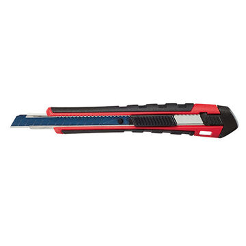 Knife Snap Off, Micro Carbide Blade, Overmolded Polypropylene Handle, 6 In Blade