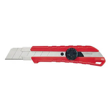 Snap-Off Utility Knife, 7 in lg, 25 mm wd, Steel