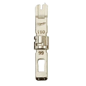 Blade Punchdown, Steel, 1/2 In Wd, 4 In Lg, For Bayonet Style 110/66 Combination Punchdown Tool, Round Shank, Chrome Plated