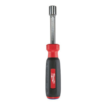 Magnetic Nut Driver, Alloy Steel, 10 mm Size, Hex Shank, 7 in OAL, Chrome Plated