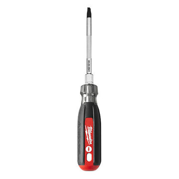 Screwdriver, ECX #1 Point Size, Alloy Steel Material, Chrome Plated Finish, Rubber Ergonomic Handle, 7 in OAL