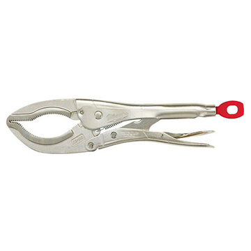 Locking Plier, Steel Handle, Alloy Steel Jaw, 12 in Ergonomic Handle, 3/4 in wd, 3-1/2 in lg, Large Jasw