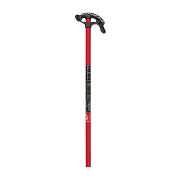 Conduit Bender, Iron Body, Steel Handle, 30/45/60/90 deg Bkade Angle, Double Bolted Handle, Black, Red, Capacity 1/2 in