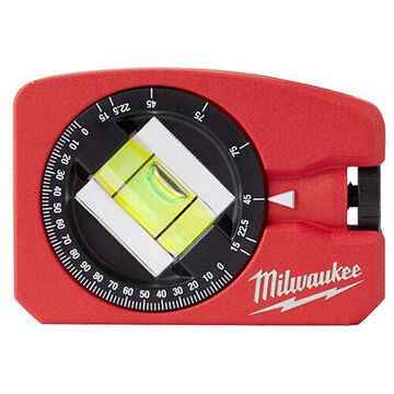 Level Compact Heavy-duty Pocket, Aluminum, 1-1/4 In Wd, 4 In Lg, 0.005 Accuracy, 360 Deg Vial, Red